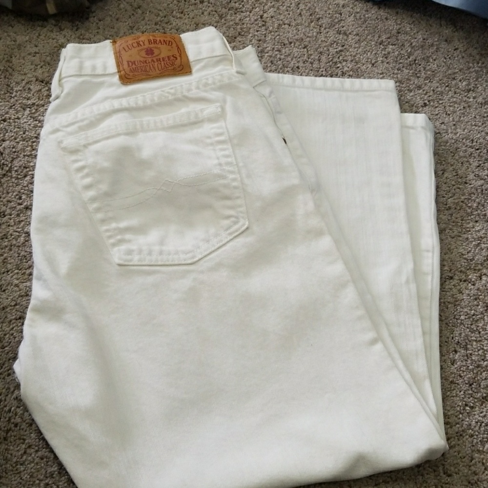 Lucky Brand white denim capri